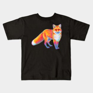 Rainbow Red Fox Kids T-Shirt